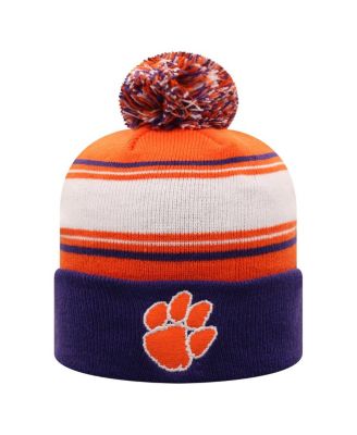 Top of the World - Men's Orange Clemson Tigers Ambient Cuffed with Pom Knit Hat