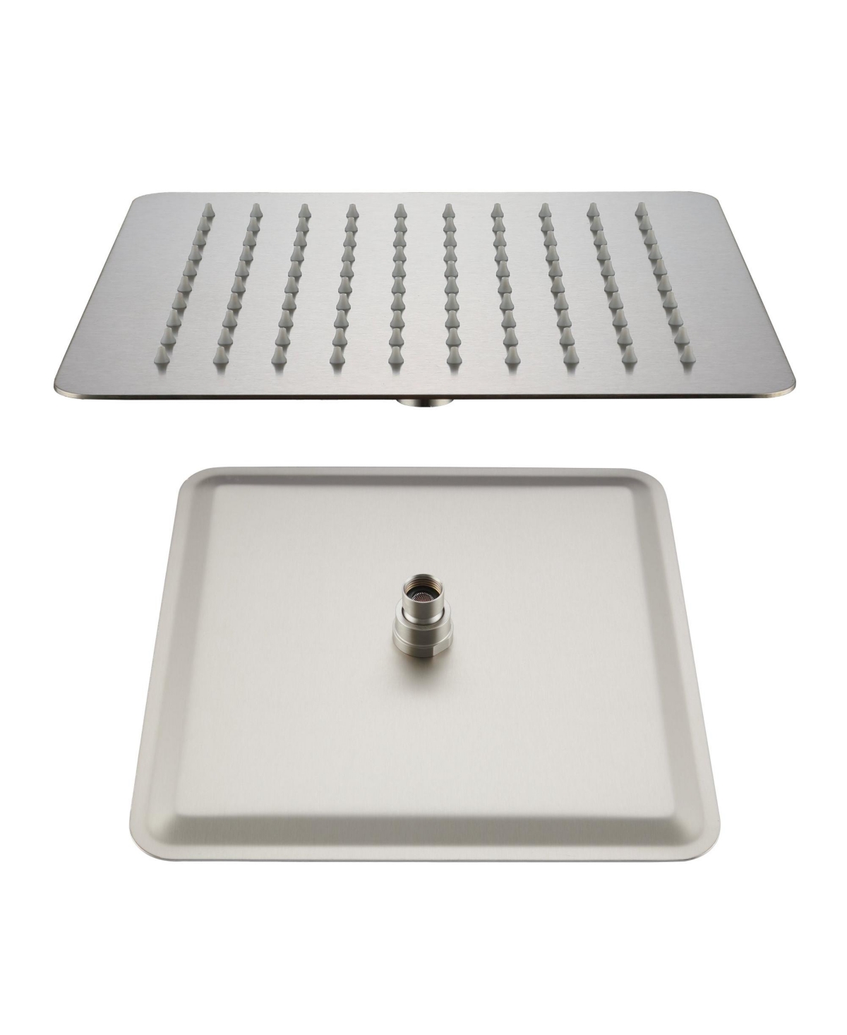 10 Inch Square 304 Stainless Steel Rain Shower Head - High Pressure, Easy Install, 360&#xB0; Adjustable, Rust-Resistant, with Air-Injection Technology