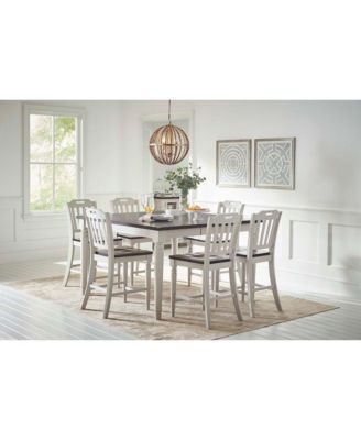 Orchard Park Farmhouse Solid Rubberwood Slatback Counter Height Stool (Set of 2)