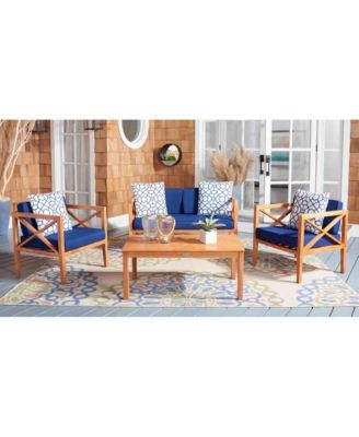 Nunzio 4 Pc Outdoor Set With Accent Pillows