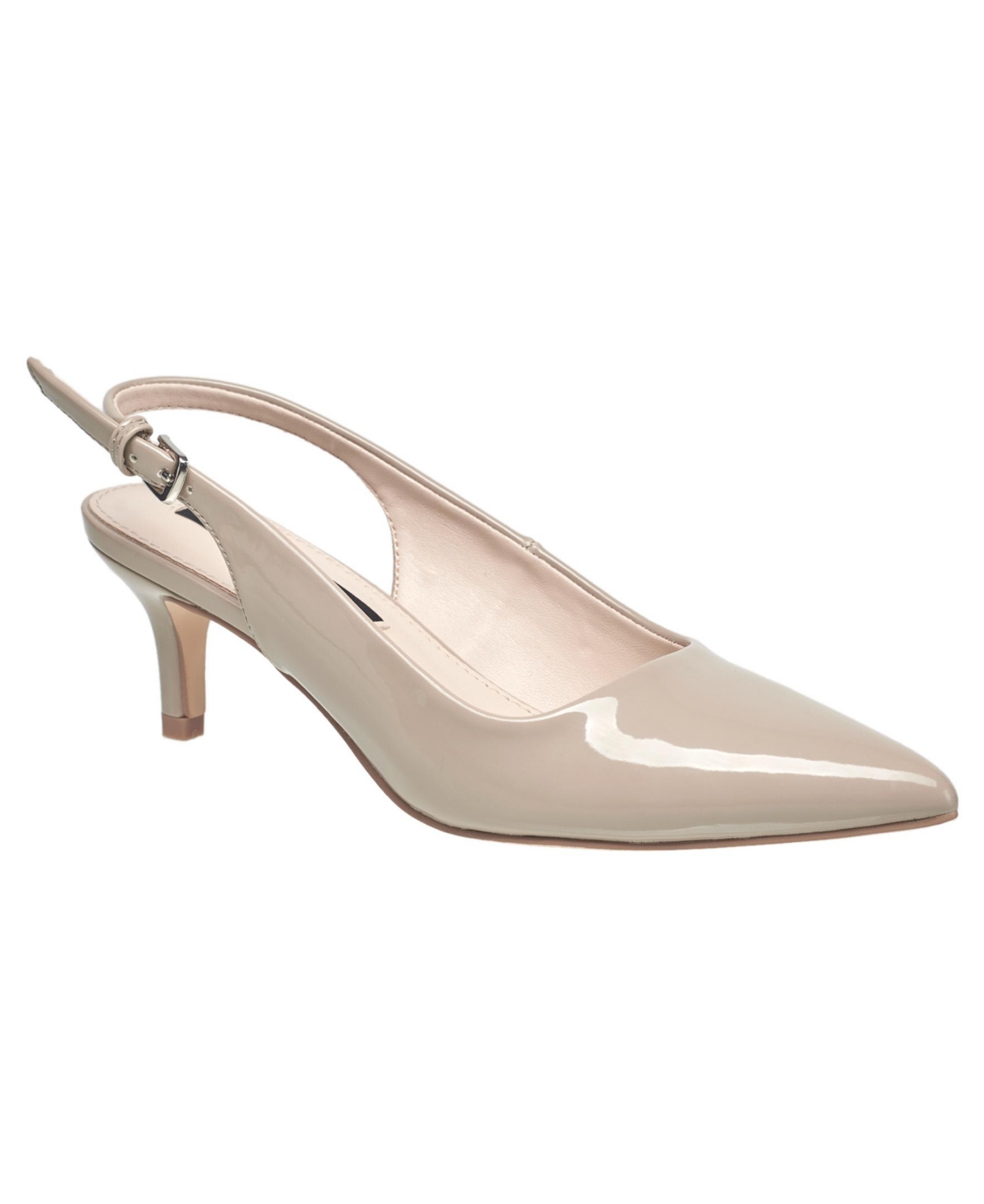 Ladies Quinn Slingback Kitten Heel - Cafe