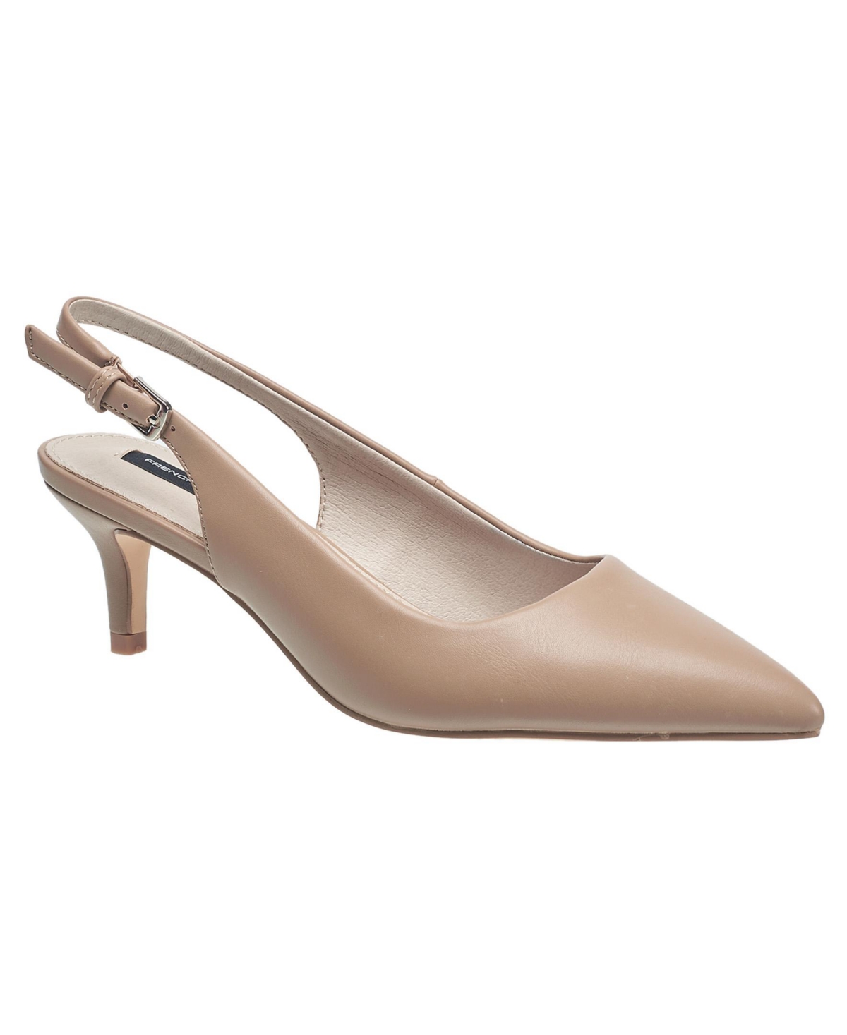 Ladies Quinn Slingback Kitten Heel - Cafe