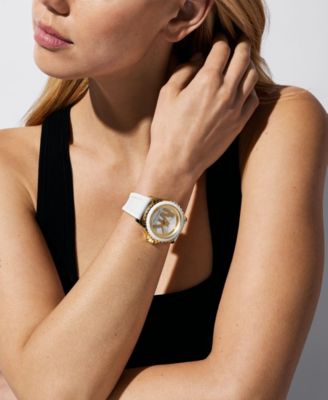 Women's Everest Three-Hand White Silicone Watch, 40mm