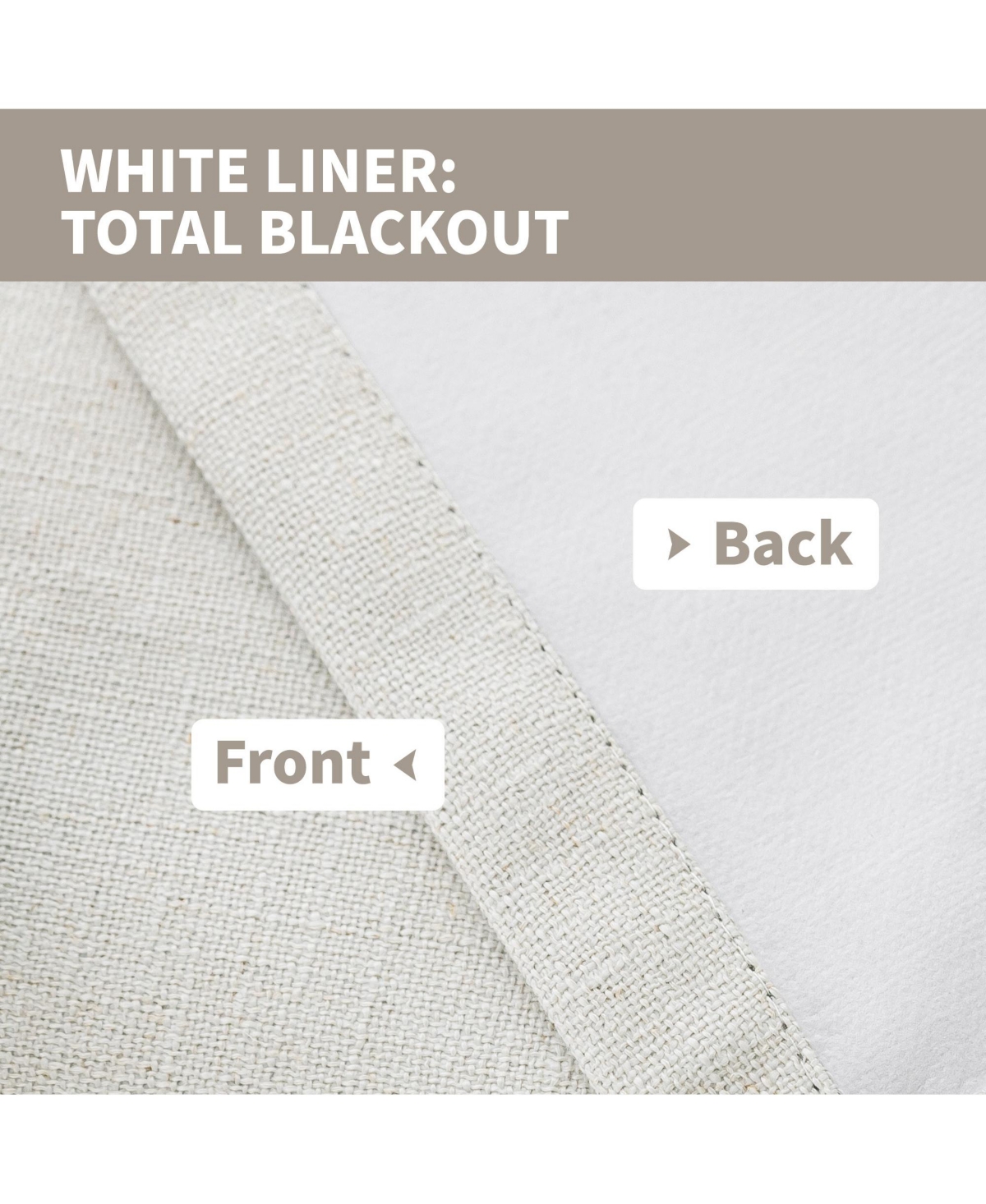 100% Blackout Linen Blend Texture Grommet Curtain Pair(2 Panels