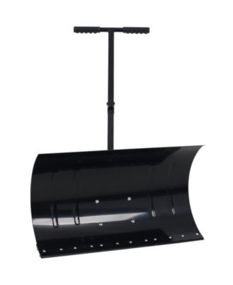 Snow Shovel with Wheels, Snow Pusher, Cushioned Adjustable Angle Handle Snow Removal Tool, 29" Blade, 10" Wheels,black color