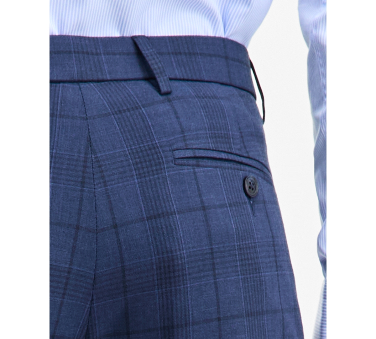 Tommy Hilfiger Men's Modern-fit Th Flex Stretch Performance Plaid Pants In Blue