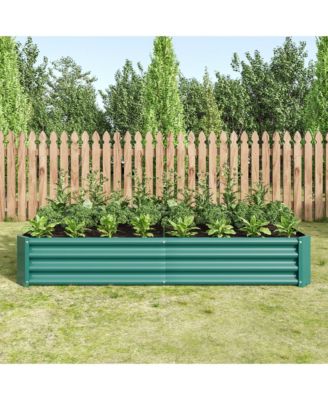 Raised Garden Bed Outdoor, 6×3×1ft , Metal Raised  Rectangle Planter Beds for Plants, Vegetables, and Flowers