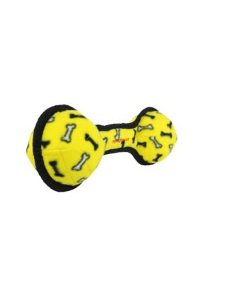 Ultimate 2 Ball Tug Yellow Bone, 2 Pack Durable Squeaky Dog Toy
