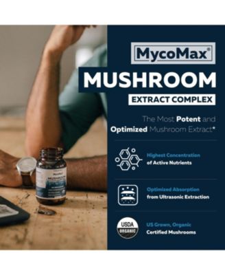 MycoMax Mushroom Complex Capsules - 70% Beta Glucans New Supplement