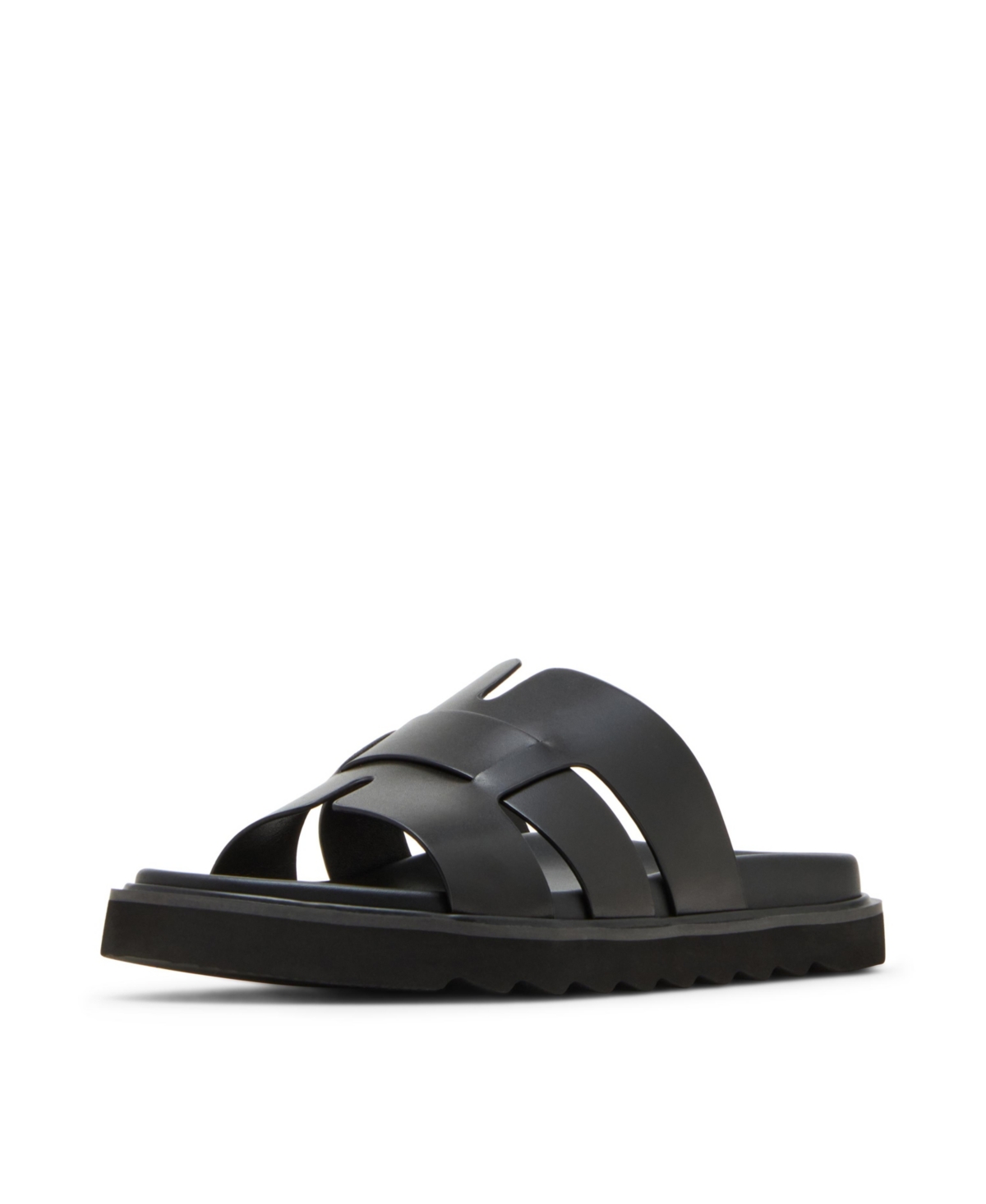 Steve Madden Men's Bellville Leather Sandals In Black Leather