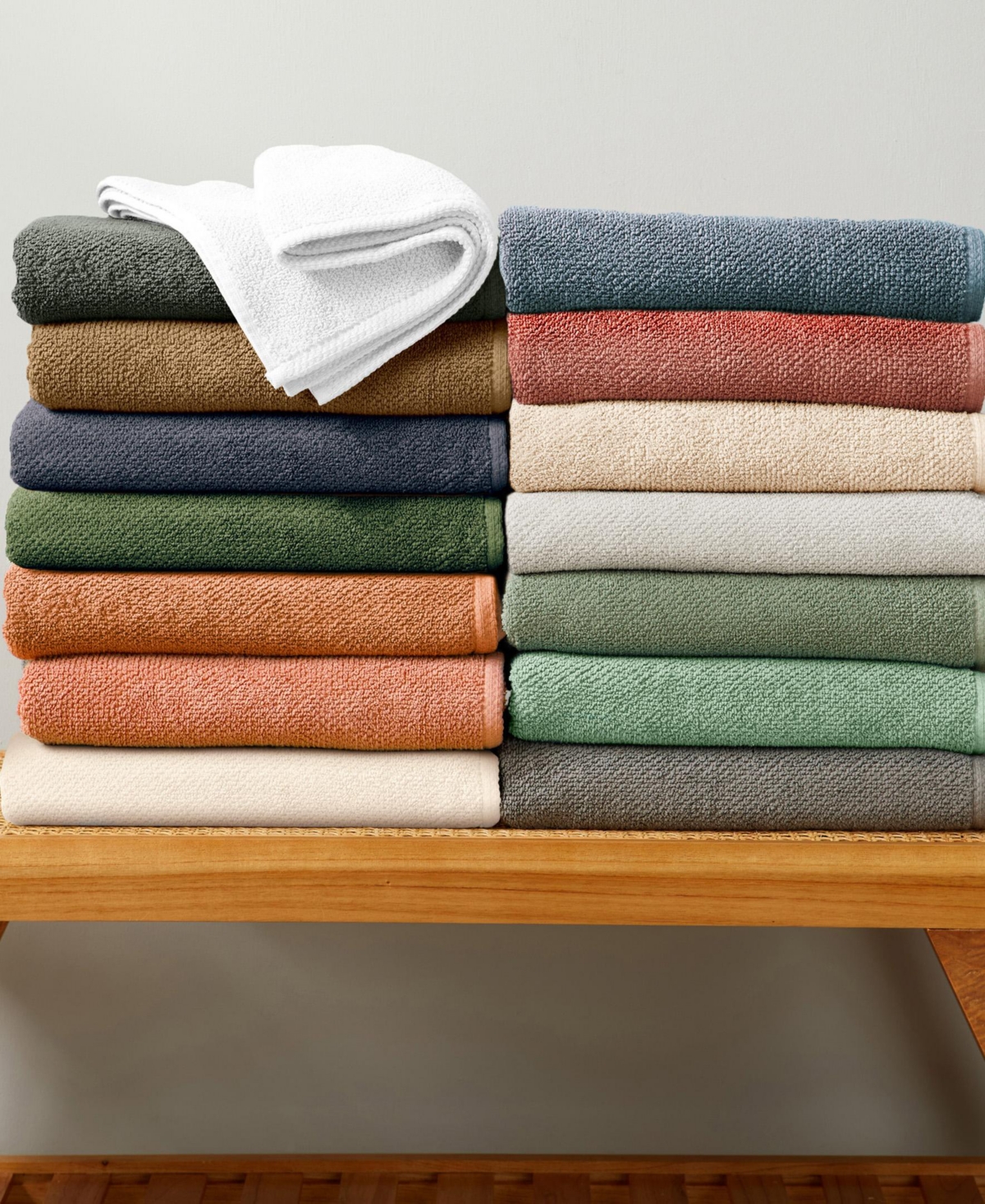 Linery & Co. Cotton Textured -Piece Bath Towel Set