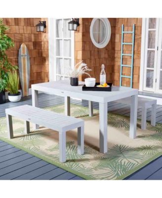 Dario 3 Piece Dining Set W/ Two Benches