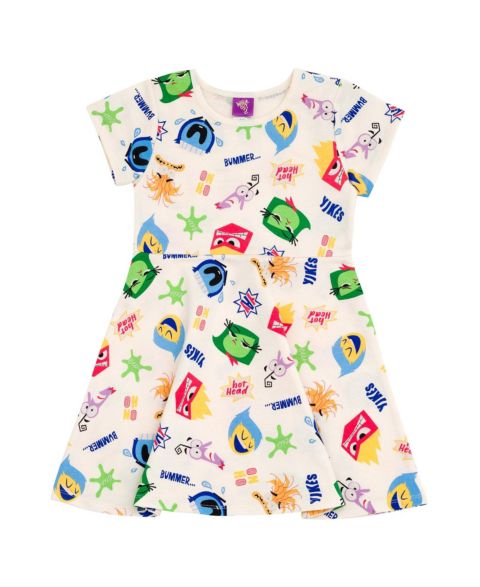 Платье Inside Out Nightmare Before Christmas French Terry Skater Dress для девочек, цвет: Бежевый