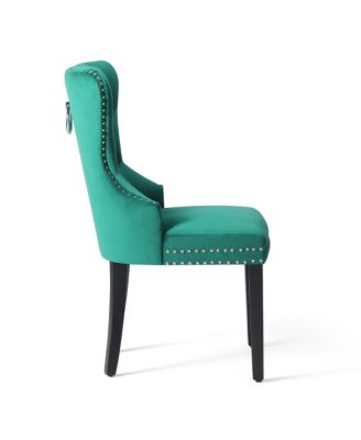 Velvet Upholstered Tufted Dining Chairs (Set of 6)