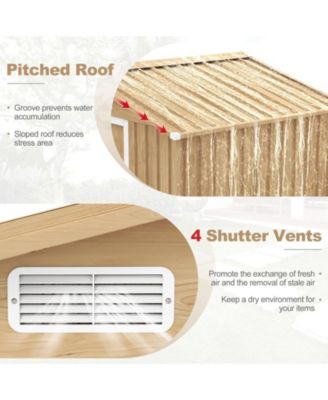 Lockable Sliding Doors 6 x 4 Feet Galvanized Steel Storage Shed
