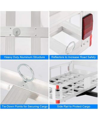 50 inch x 29.5 inch Hitch-Mounted Mobility Cargo Carrier