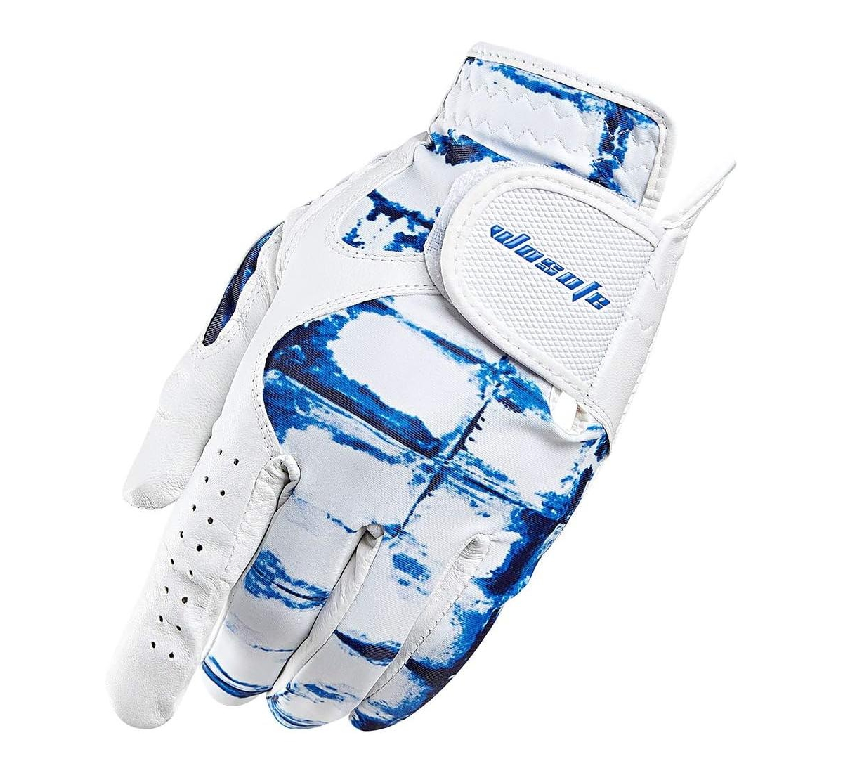 Golf Glove for Men's Left Hand White Soft Leather Breathable Professional Golf Hand Wear - White