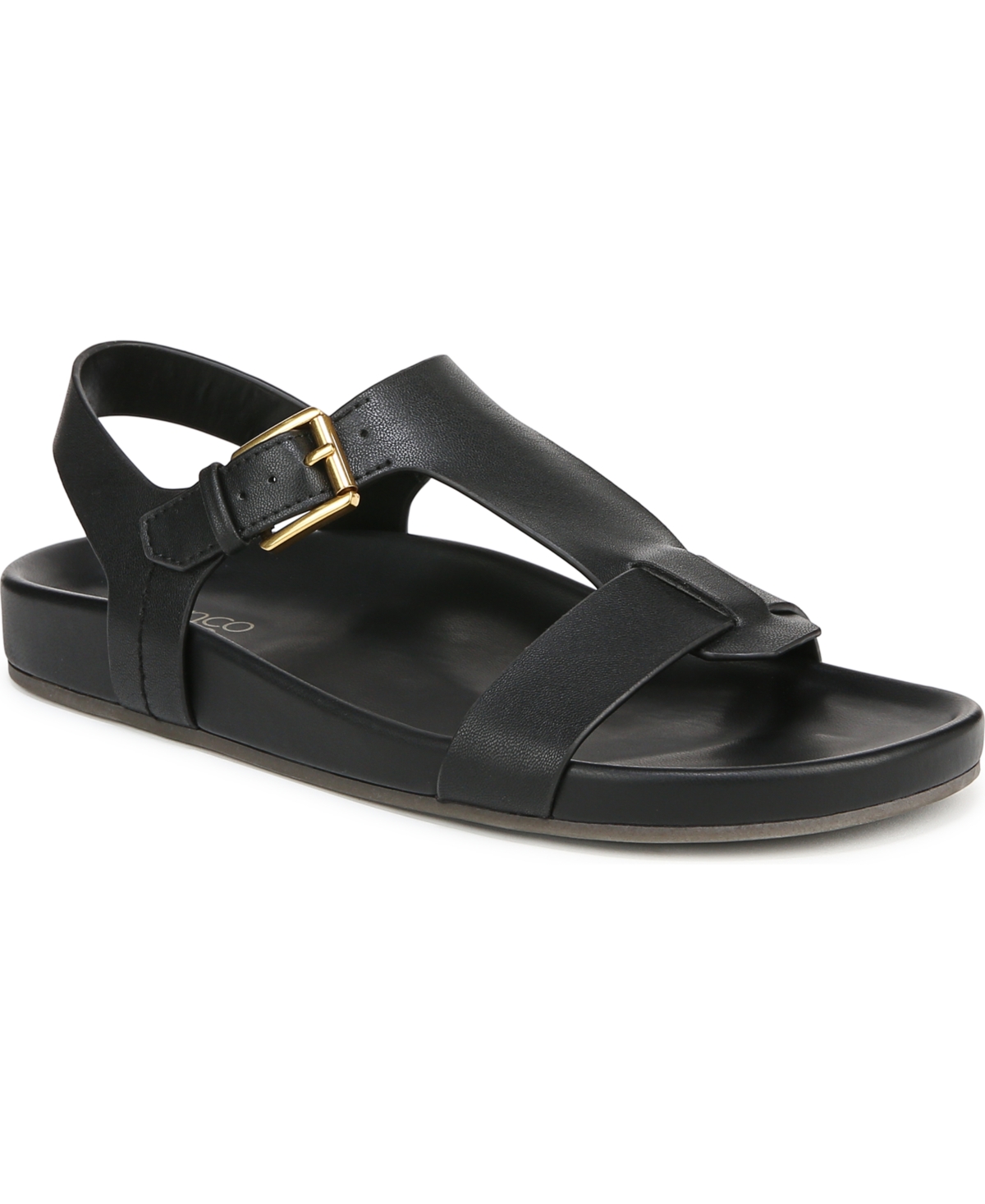 Franco Sarto Bellamy Sandal In Black Faux Leather