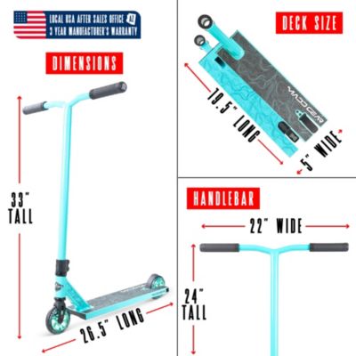 Pro Stunt Scooter for Kids and Teens Ages 8 - 12 – Lightweight Durable Trick Scooter – MG4 - Teal