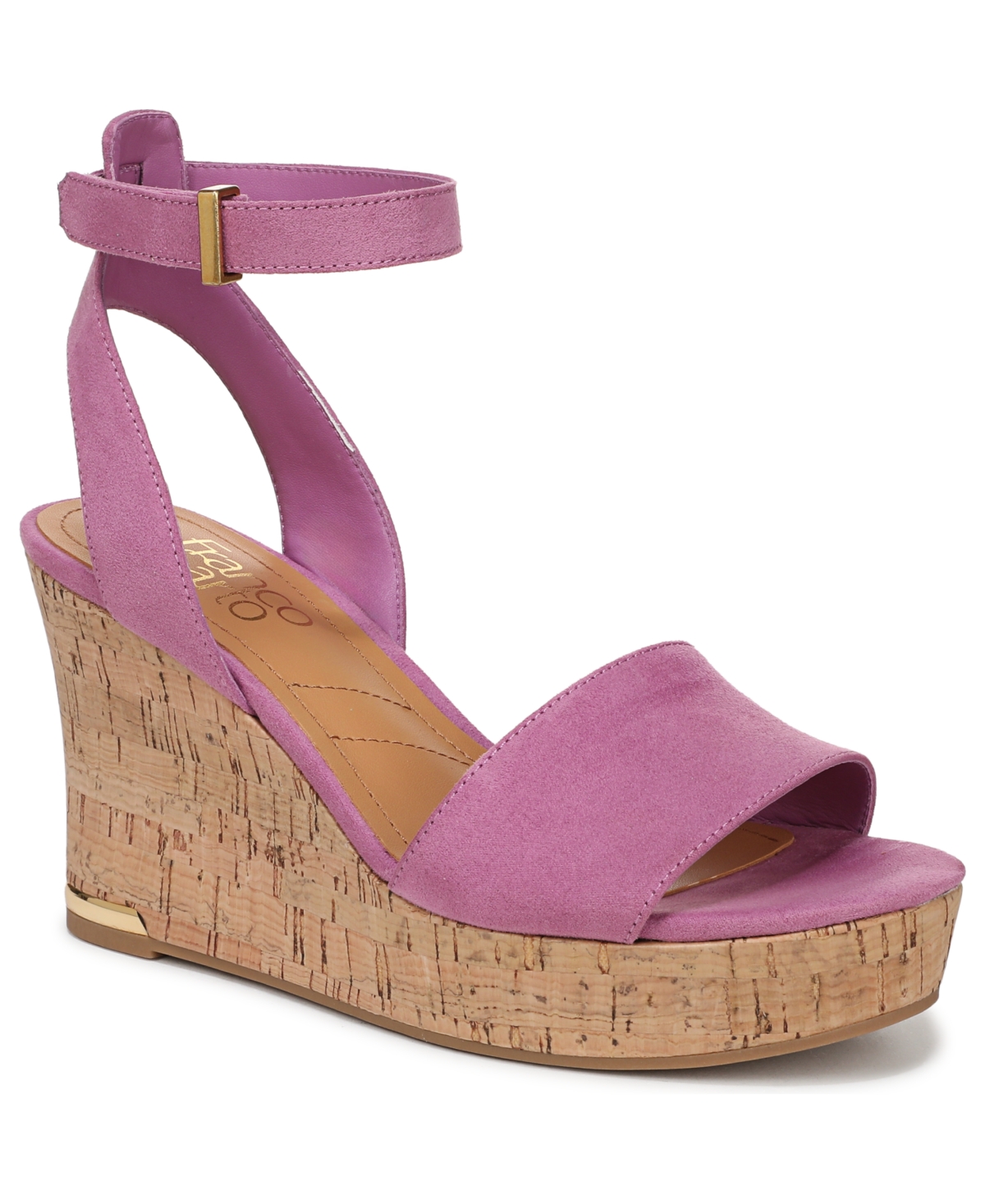 Franco Sarto Women's Celeste 2 Open Toe Strappy Wedge Sandals
