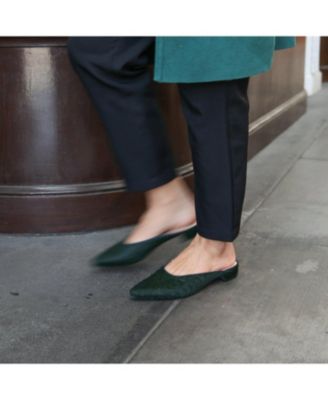 Women's Groovy Green Amal Customizable Point Slides