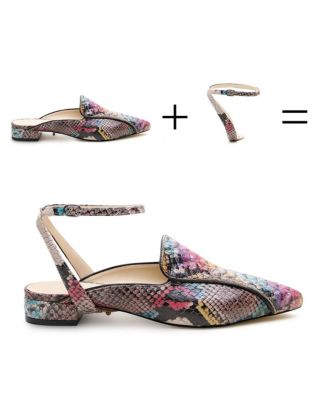 Women's Painted Snake Marilyn Customizable Pointed Loafer Slides