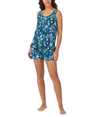 Cuddl Duds - Women's Printed Sleeveless Boxer Pajama Set