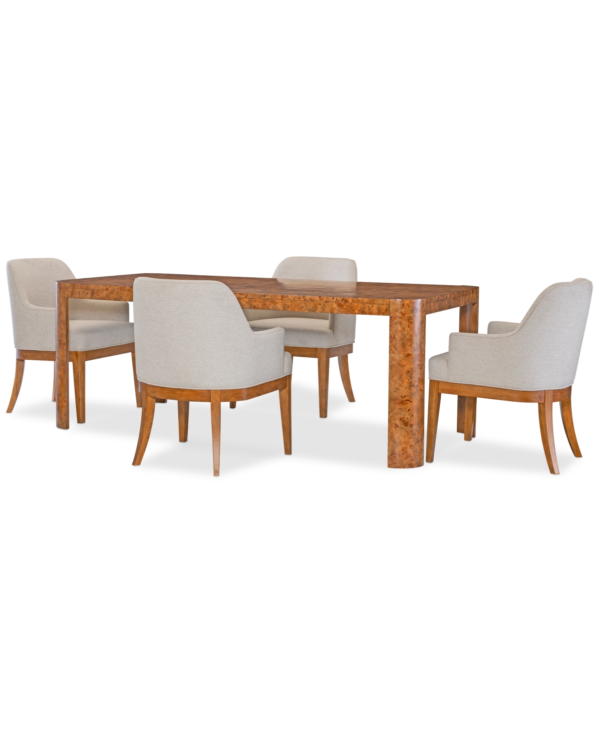 Macy's Prescott 5-pc. Dining Set (table & 4 Chairs), Created For  In Brown