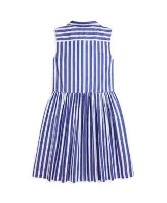 Big Girls Striped Poplin Shirtdress