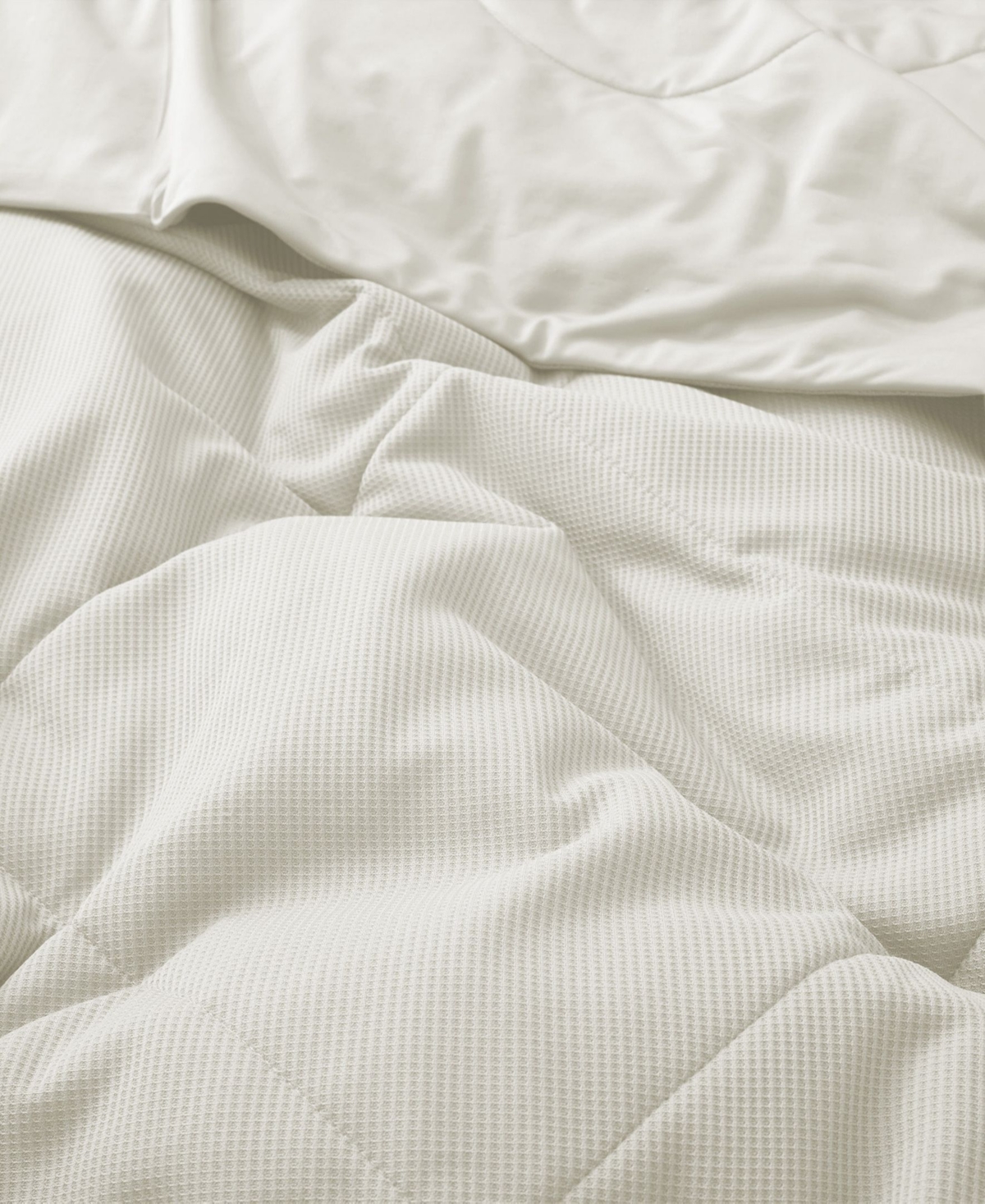 Unikome Waffle Reversible Cooling Blanket, Full/queen In White