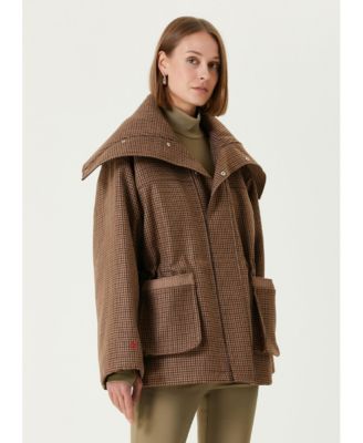 Women's Wool & Cashmere Blend Oversized Puffer Coat