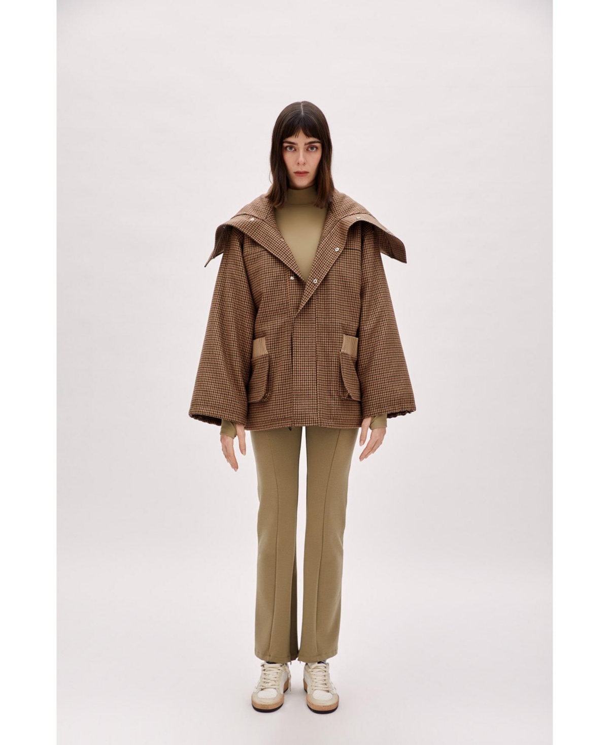 Women's Oversized Puffer Coat - Brown