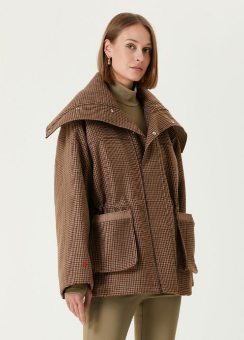 Женские куртки PCFG Women's Wool & Cashmere Blend Oversized Puffer Coat