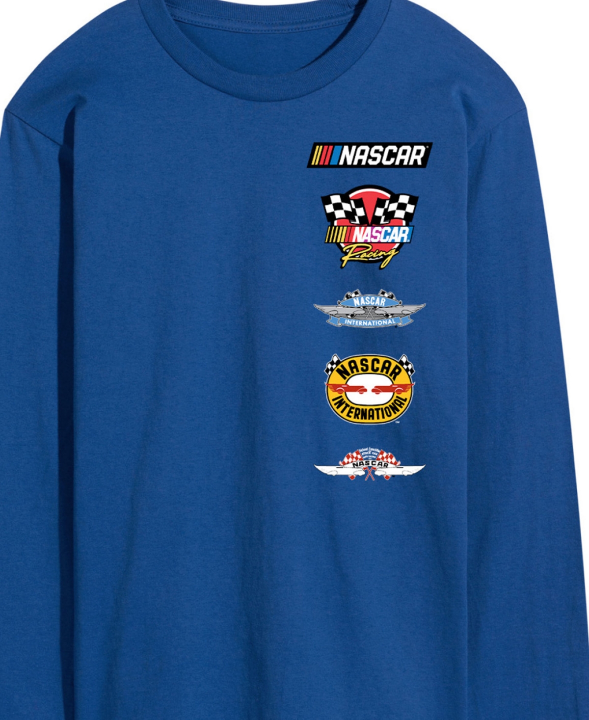Airwaves Men's Nascar Logo Long Sleeve T-shirt In Blue