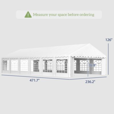 20' x 40' Large Party Tent with Removable Window Sidewalls