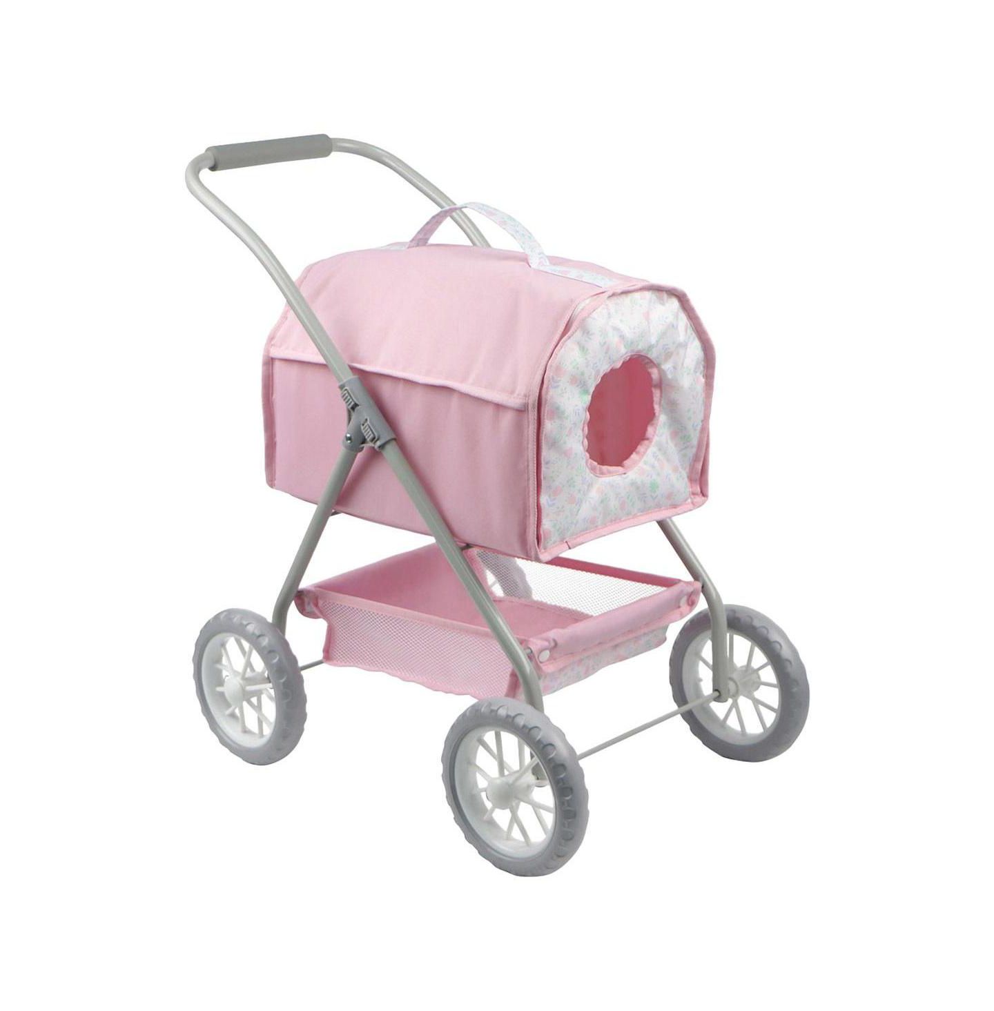 Коляска для кукол JC Toys My First Toy Pet со съёмной переноской, 3+, цвет: Розовый — фото 1