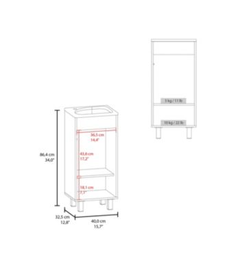 Yorkana Bathroom Vanity, 1 Door, 4 Legs, White