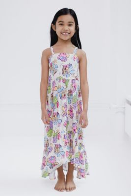 Girls Square Neck Smocked Cami Maxi Dress