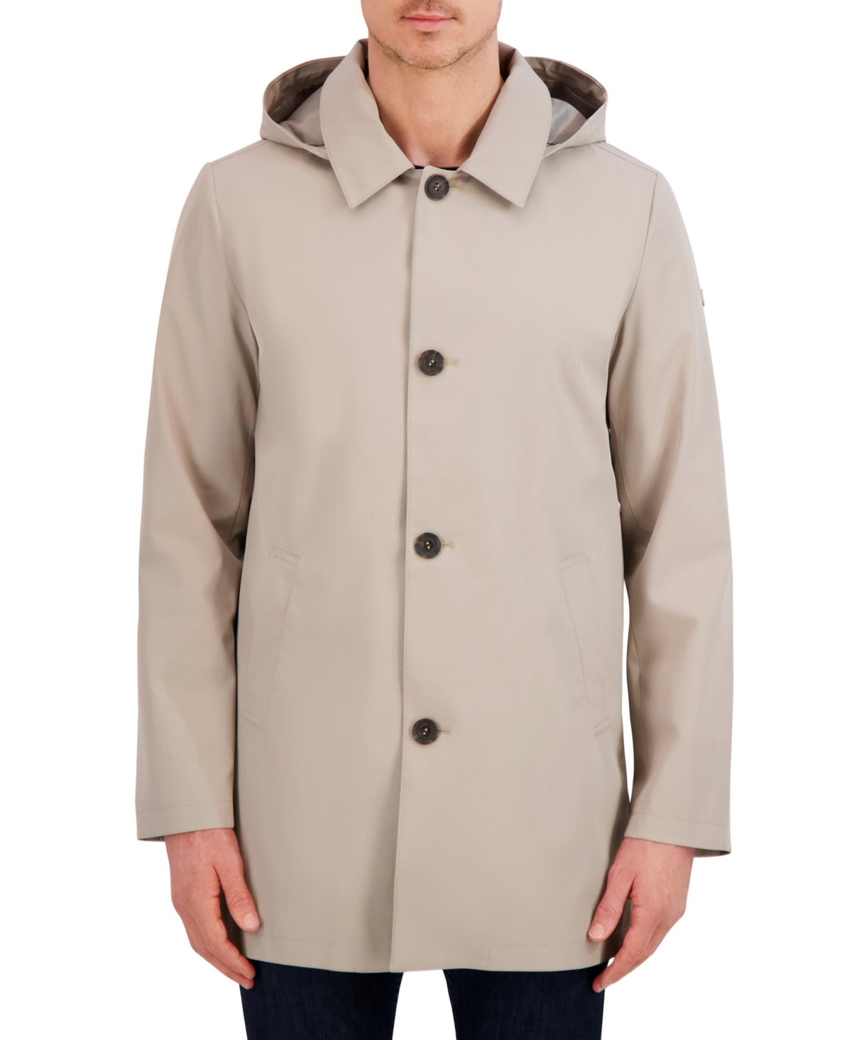 Men's Rain Tek Transitional Coat With Removable Hood - Black