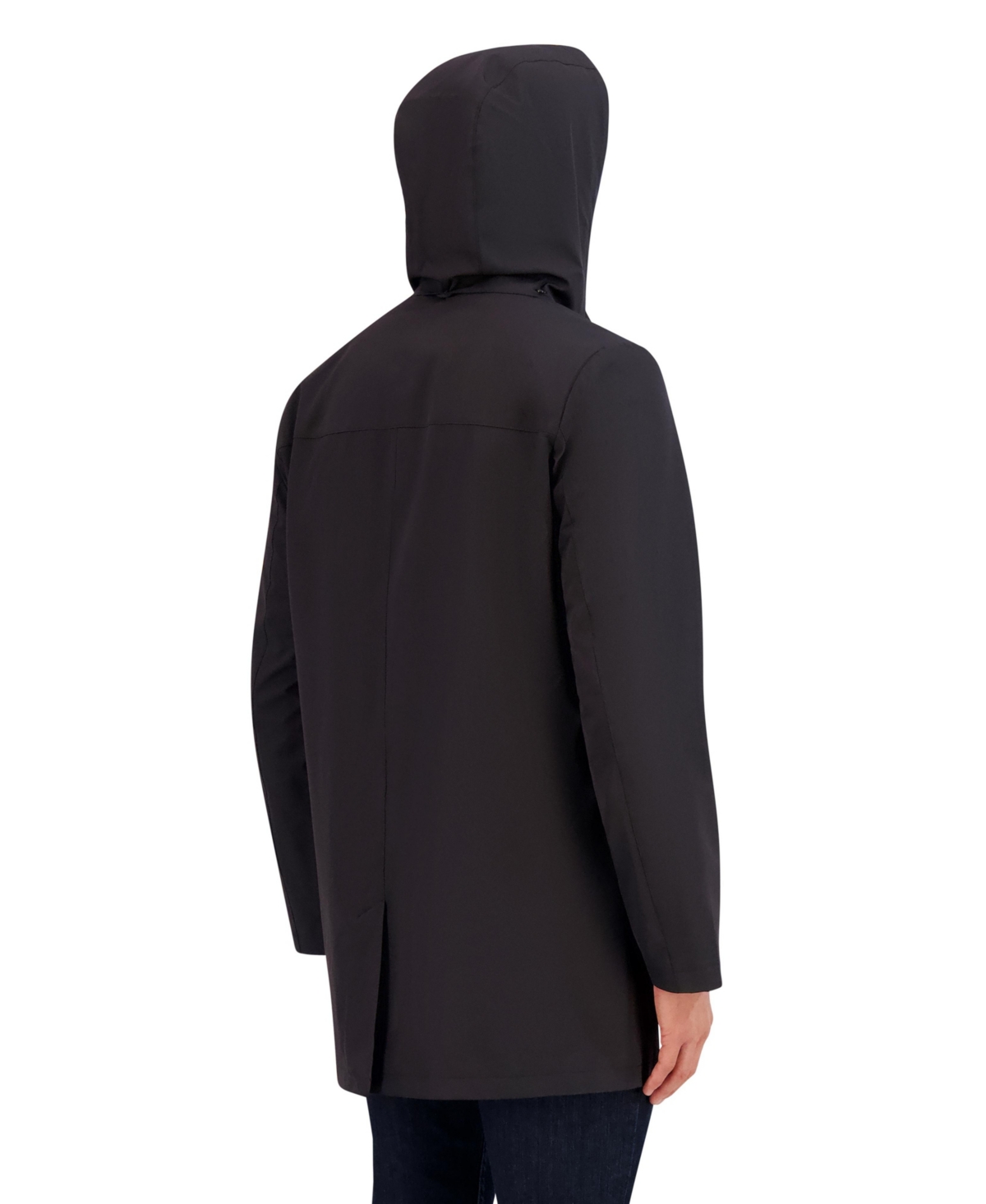 Vince Camuto Men's Rain Tek Transitional Coat With Removable Hood In Black