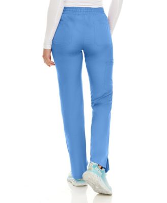 Petite Terri Stretch Straight Leg Six Pocket Cargo Scrub Pants, Ceil, X Large