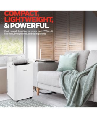 14,500 BTU Portable Air Conditioner for Rooms up to 700 Sq. Ft., Portable AC with Dual Hose & 101 Pint Dehumidifier, Includes Remote Control and AC Unit Window Kit, HW4CEDAWW0, White (10,000 BTU SACC)