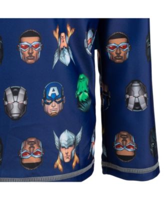 Boys Marvel Rash Guard Swim Shirt