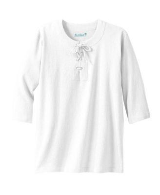 Big & Tall Gauze Lace-Up Shirt