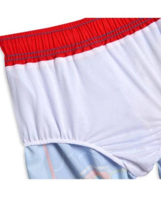 Toddler Boys Pullover Rash Guard and Swim Trunks Outfit Set