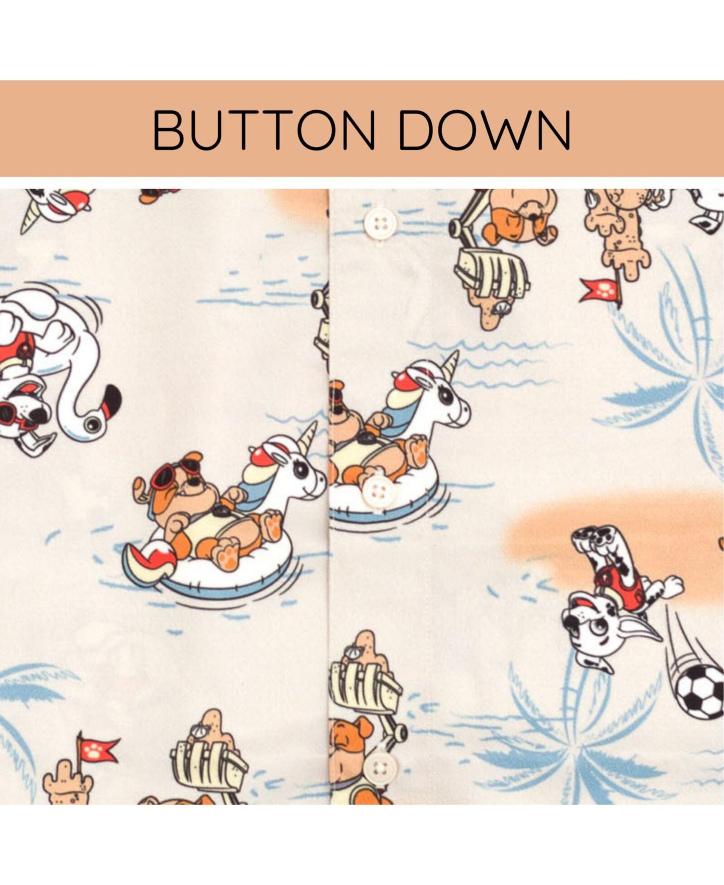 Рубашка Paw Patrol Matching Family Hawaiian Button Down Dress Shirt для мальчиков, цвет: Бежевый — фото 4