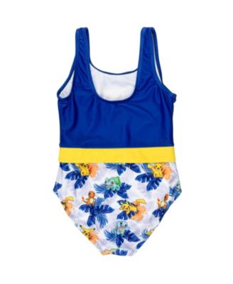 Girls Pikachu UPF 50+ One Piece Bathing Suit