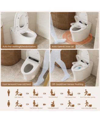 Tankless One-Piece Smart Toilet with Auto Flush and Heated Seat