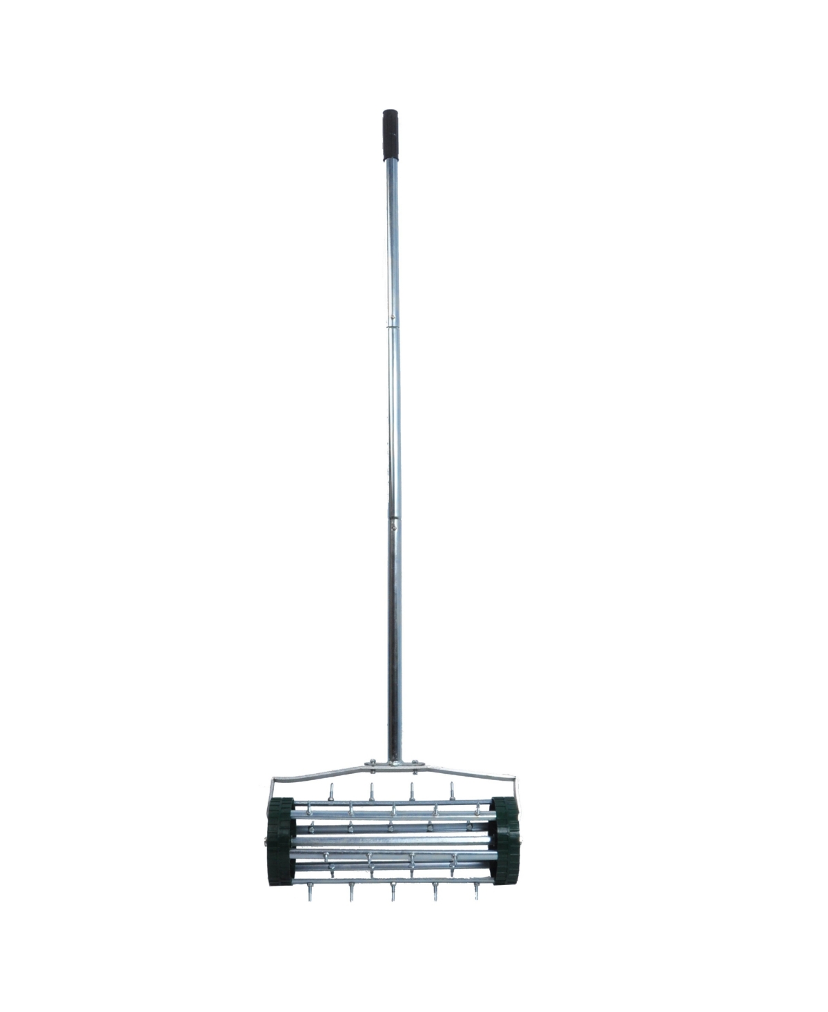 Heavy Duty Rolling Lawn Aerator,Rolling Lawn Aerator, Rotary Push Tine Spike Soil Lawn Aerator Gardening Tool with 3-Piece Long Steel Handle for Garde