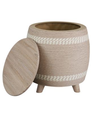 Gallerie Decor Dimensions Drum Storage Ottoman